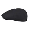 Berets VOBOOM Wool Tweed Sboy Cap Men Women Twill Beret Herringbone 8 Panel Flat Gatsby Hat 111