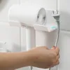 Badezimmer-Wand-Haartrockner-Halterung, Dusch-Aufbewahrungsregal, selbstklebendes Kunststoff-Haushalts-Waschküchen-Organisationsregal 240123