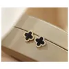 Designers jewels clover Red white green colorful four leaf clover new earrings high-end and simple fashion earrings internet celebrity temperament earrings