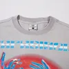 Hip hop oversized camiseta y2k retro abstrato impressão gráfica punk gótico streetwear tshirt masculino 2024 harajuku solto moda topos