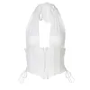 Vrouwen Tanks Vrouwen Fishbone Crop Top Zomer Korte Vest Sexy Hollow Out Halter Strap Lace Up Backless Beach Party kleding Corset