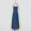 Australian Designer Linen Print Hanging Neck Dress