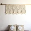Macrame Valance Tapestry hängande stor handvävd bohemisk tofs gardin heminredning vardagsrum kontor sovrum väggdekor 240118