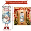 Decorazioni natalizie Appeso bandiera Banner Decorazione porta Decorazione 2024 Per ornamenti domestici Regali Navidad Noel Anno