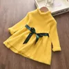 Girl's Dresses Menoea Girls Winter Dress New Children Long Sleeve Party Costumes Girl Sweet Party Outfits Ribbons Sashes Princess Dresses