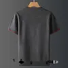 Men's T Shirts Plus Size Autumn Half Sleeve Sweater Mens Short T-shirt Bee Jacquard Embroidery Casual Line Top Large clothes