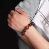 Strand Purple Sandalwood Bracelet dla mężczyzn bawiących się wielkimi i literackimi drewnianymi koralikami Buddha rozproszone