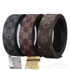 Designers mens Belts buckle genuine leather bTrendy High-end coffee pattern men's leather trend atmosphere business casual belt stainless steel men's waistband