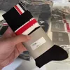 Designer Men's Socks Designer long socks sports college style sole printed socks black, white, gray, 3-color knitted socks knitted striped socks 3pairslot unisex FAO1