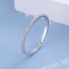 Band Rings Sterling Silver Ring Women's Full Diamond Single Row Diamond Ring Ins Japan and South Korea Ring Strip Ring Tail Ring Index Finger Ring Vdq6