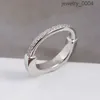 Vintage Hot Brand Half Diamond Women's Rings Luxury Jewelry for Women Designer Pure 925 Sterling Silver Lady Party Lock Present Top Quality VT7O