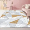 Carpet Modern Nordic Large Carpet Living Room 3D Print Gold Pink Colorful Abstract for Kitchen Bedroom Area Rug Home Decor Mat Tapis Q240123