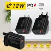 Chargeur PD 18W Deux USB Chargeur rapide USB QC3.0 Type C Charger mural 10W Adaptateur mural de plug US / UK / UK pour l'iPhone 14 Mobile Phone LL