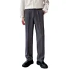 Men's Suits 2024 Summer Men's Western Style Trousers Ice Silk Fabric Casual Pants Loose Grey/black/khaki Color Suit 28-42