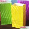 هدية التفاف حقيبة الورق بالجملة قفا COLORF POLKA DOT الأكياس 18x9x6cm لصالح المفتوح أعلى التعبئة علاج قطرة التسليم المنزل حديقة الاحتفال DHWD1