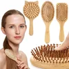 Wholesale Natural Bamboo Brush Healthy Care Massage Hair Combs Antistatic Detangling Airbag Hairbrush Hair Styling Tool Satin Hair Band Scrunchies LT774