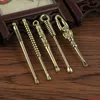 8 Styles Wax dabber tools atomizer tank metal 70mm jar smoking gold mini dab tool stick spoon ear pick for dry herb titanium nail