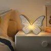 Bordslampor Butterfly Night Lamp Modern Designer Led Ceramic Bedside Decoration Light Desktop Studyrum Living Living