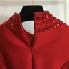 luxe dames designer kleding mode lange mouwen met opstaande kraag en taille kwaliteit dames vrijetijdskleding 23 januari