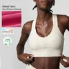 Abbigliamento da yoga Reggiseno fitness ad alto impatto da donna Tessuto a coste tinta unita Intimo sportivo Traspirante Abbigliamento da allenamento per palestra ad asciugatura rapida