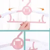 5/10/20st Baby Clothes Hanger Flexibla rack Plastkläder Display Kids Hangers Unvarade Children Coats Hanger Organizer 240118