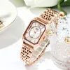 Women Proste Light Luksusowe moda Mała kwadratowa temperament Kwarc Watch Montre de Luxe Prezenty