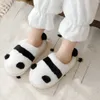 Chaussures de maison mignon Panda hiver pelucheux chaud Animal Kawaii pantoufle moelleuse intérieur extérieur pour femmes filles YQ240122