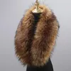 Scarves Faux Fur Collar Fashion Fluffy Trim Strip Winter Warm Plush Fake Scarf For Parkas Down Coat Decorative Shawl Wrap