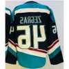 Maglie da hockey Trevor Zegras 46 Ryan Getzlaf 15 Kesler 17 Teemu Selanne 8 Paul Kariya 9 Maglia Nuova alternativa Nero Teal Taglia S-Xxxl Stitc Hig