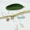 Designer Jóias Kendras Scotts Brincos Gota Rasa Mar Azul Abalone Shell Branco Pequeno Minimalista Brincos Feminino Clavícula Colar