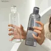 Garrafas de água gaiolas 500ml garrafa de água esportiva pc plástico transparente com escala de tempo garrafa de bebida grande capacidade à prova de vazamento copo de água resistente a gotasL240124