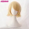 Perruques Cosplay Rin Len courtes blondes cheveux synthétiques résistants à la chaleur perruques Cosplay Anime + Code de suivi + perruque gratuite CapL240124