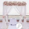 5/10 meter transparent crystal Organza sheer fabric wedding party decoration DIY Organza chair wedding arch decoration birthday supplies 240124