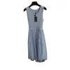 Temperament Dress Summer Skirts Women Sleeveless Sexy Designer Fashion Mesh Dress