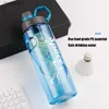 Botellas de agua Jaulas Taza de agua de plástico Fitness al aire libre Botella deportiva de gran capacidad 1000-3000 ML Taza espacial grande Camping Gimnasio Deportes Bicicleta Botella de agua L240124