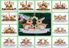 Kerst Rendier Ornamenten Kerstbomen Hars Aangepaste DIY Naam Familie van 3 5 Cadeau Hang Decoraties Hanger Thuis Decro3690179