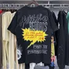 American Trendy Hellstar t-shirt 24ss Fun Funny Comics Inglês Carta Impressão Fio Duplo Puro Algodão Casual Manga Curta Homens e Mulheres