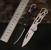 Bärbara mini -fickknivar Keychain Multifunktion Buckle Folding Knife Outdoor Camping Survival Knife Cutting Tools