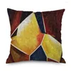 Cuscino Fodera Arancione Brillante Texture geometrica retrò Custodia Home Car Federa S Decorazione quadrata