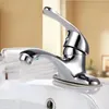 Bathroom Sink Faucets Simple Zinc Alloy And Cold Double Hole Basin Faucet For Bathtub Mixing
