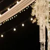 Elegant Wedding Ceiling Decoration crystal chandelier Backdrop Backdrops Acrylic column hangging pillar Wedding Supplies Decor 352