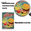 Metal Painting Vintage Fast Food Tin Sign Metal Plates Retro Plate Hot Dog Poster Wall Decor Mural Kitchen Cafe Diner Bar Paintings