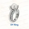 DY-Ring für Damen, 1:1, hochwertige Eheringe, Verlobungsstation, Kabelkollektion, Vintage-Stil, ethnischer Loop-Reifen-Anhänger, Punk-Designer-Dy-Schmuck, Geschenkband