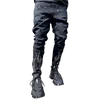 Zerrissene Drill-Jeans für Herren, Röhrenjeans, schwarze Stretch-Denim-Bleistifthose, MAN Denim Street Punk Slim Fit Biker-Hose 2207187148305