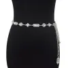 Fashion Lady Acryl Kristal Metalen Taille Ketting Jurk Jas Trui Pak Decoratie Riemen voor Vrouwen Luxe Designer Merk