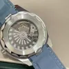 Business Men Oglądaj wszystkie stalowe obudowy Automatyczny ruch na rękę Blue Dial Na rękę 2813 Maszyna gumowa pasma obserwacyjna 41 mm