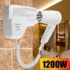 220V 1200W Negative Ion Wall Mounted Hair Dryer Blower el Home With Holder EU Plug Hair Dryer Blower Hair Drying Tool 240122