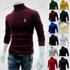 Men's Sweaters Spring Autumn Winter Cotton Cashmere High Elastic Fashion Long Sleeve Bottom Shirt Men's Casual Sports Turtleneck Quality Tops T240124