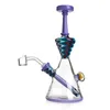 8,5 '' caveohs bong tubi di bong mini bong in testa tampone colpi piccoli becher ridotto olio di olio di olio realizzato con asta di vetro di vetro americano americano di alta qualità ciotola downstem colorata