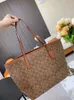 Designers cooachs bag New Koujia C Classic Versatile Diagonal Straddle Women's Bag with Large Capacity One Shoulder Light Luxury Print Color Contrast Tote Bag